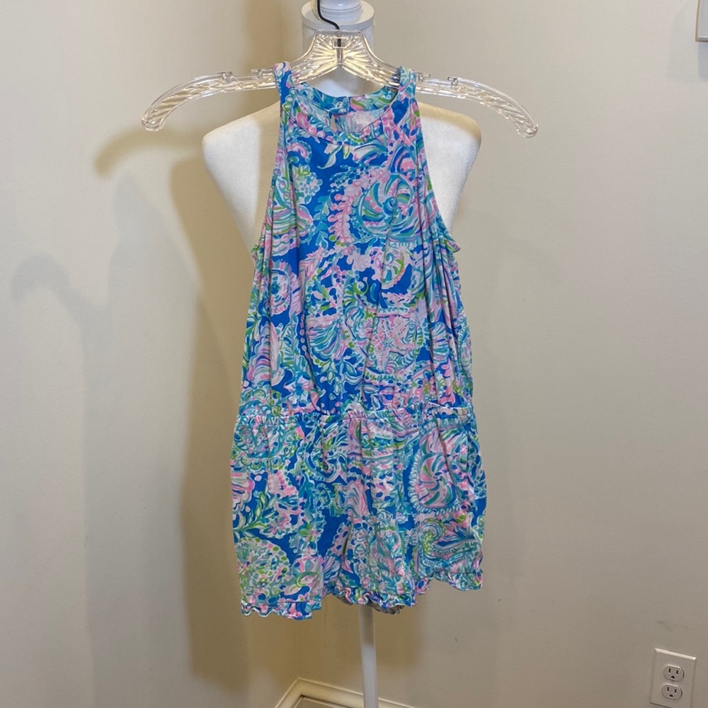 Girls Lilly Pulitzer shorts romper with pockets